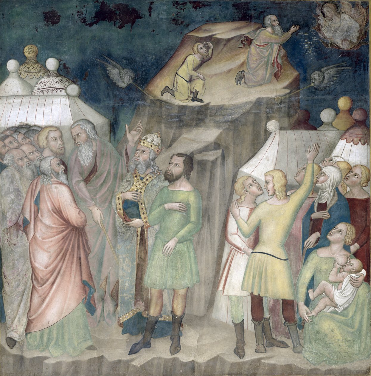 Moses på berget Sinai, 1356-67 av also Manfredi de Battilori Bartolo di Fredi