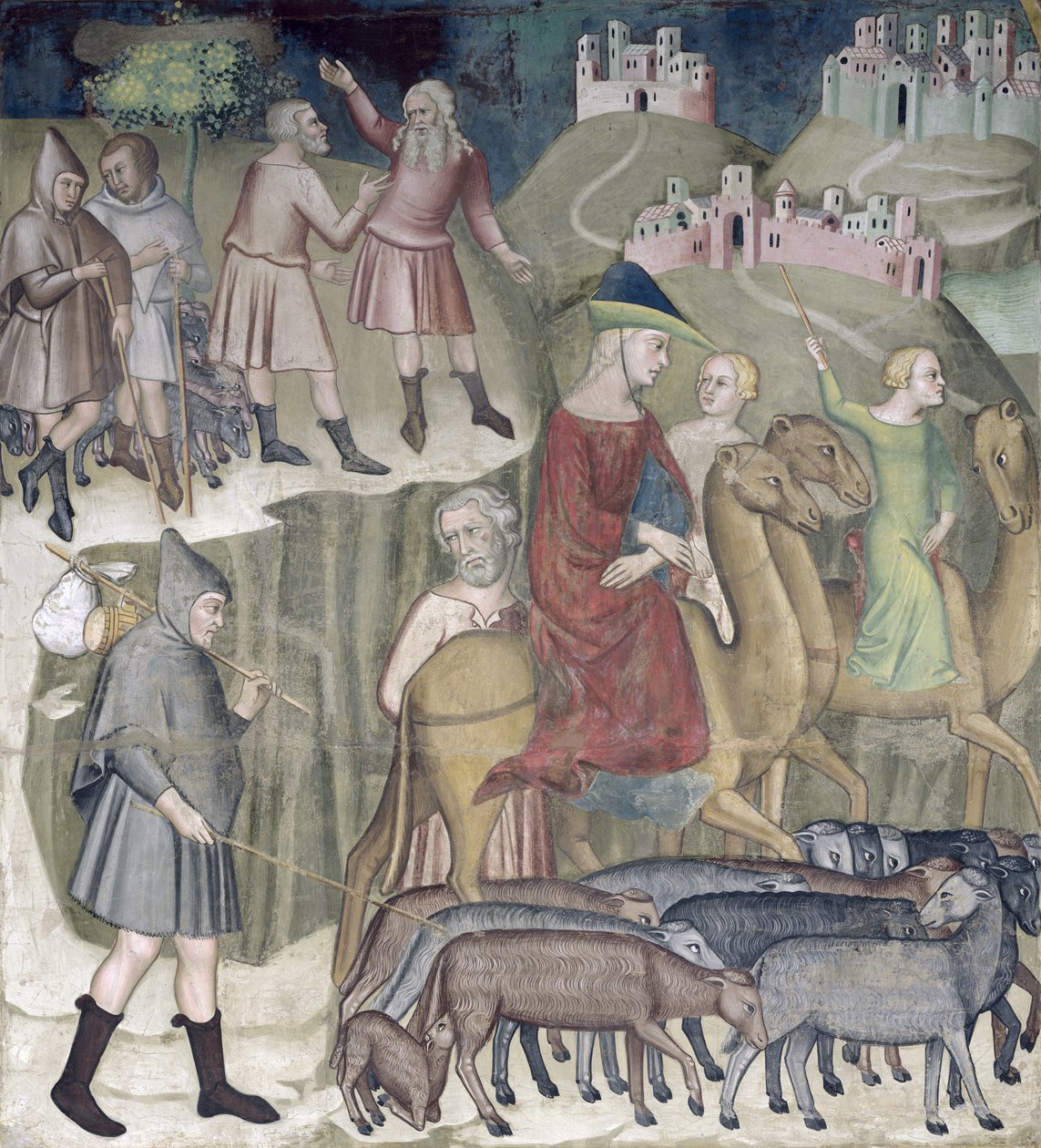 Separationen mellan Abraham och Lot, 1356-67 av also Manfredi de Battilori Bartolo di Fredi