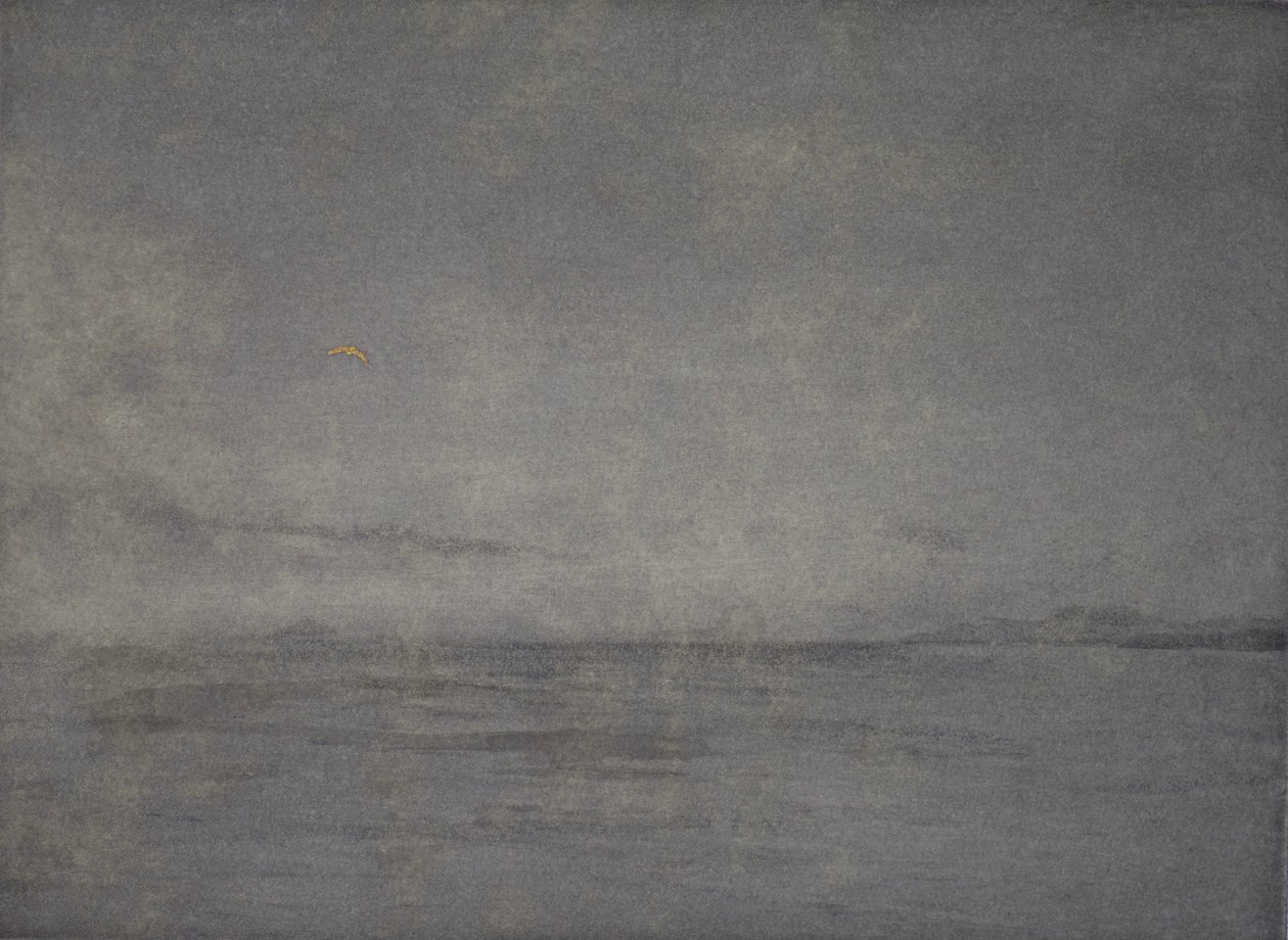 Soaring high, 2016, etsning, akvatint och handfärgning på papper av angus hampel