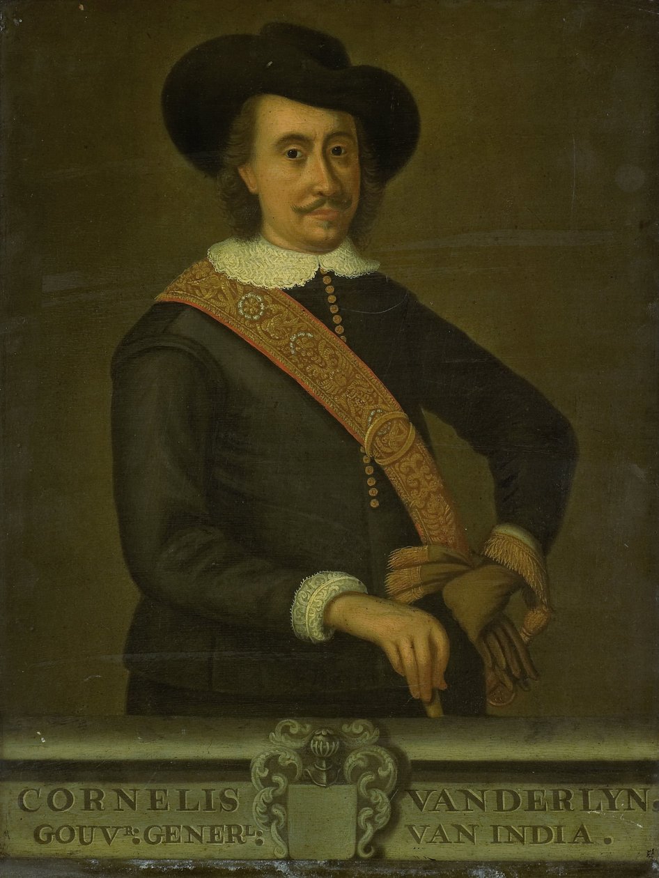 Porträtt av Cornelis van der Lijn, generalguvernör i Nederländska Ostindien av anonymous (copy after)