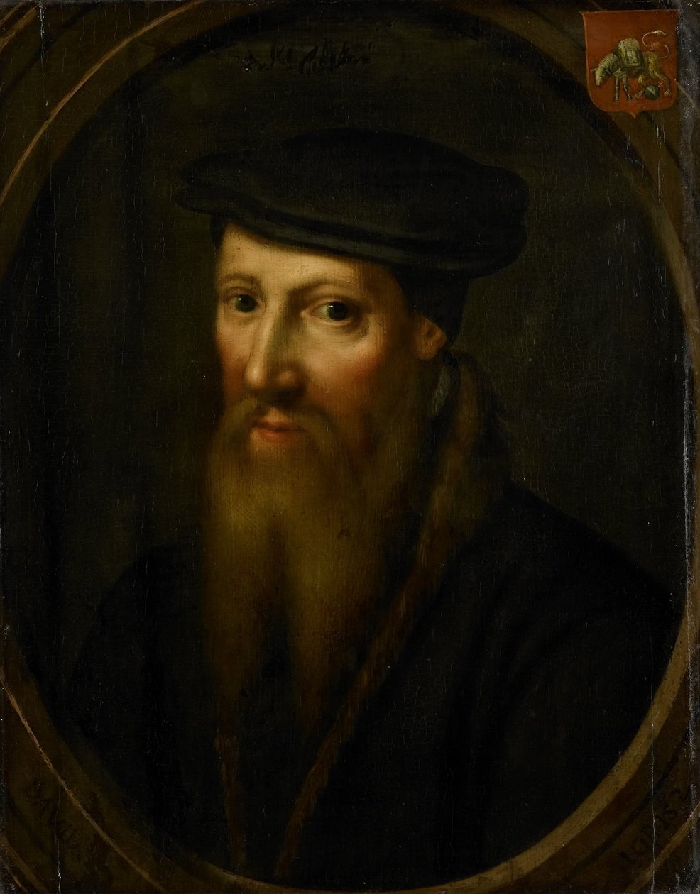 Porträtt av David Jorisz, glasmålare i Delft, fanatisk döpare, efter 1544 i Basel av anonymous (copy after)