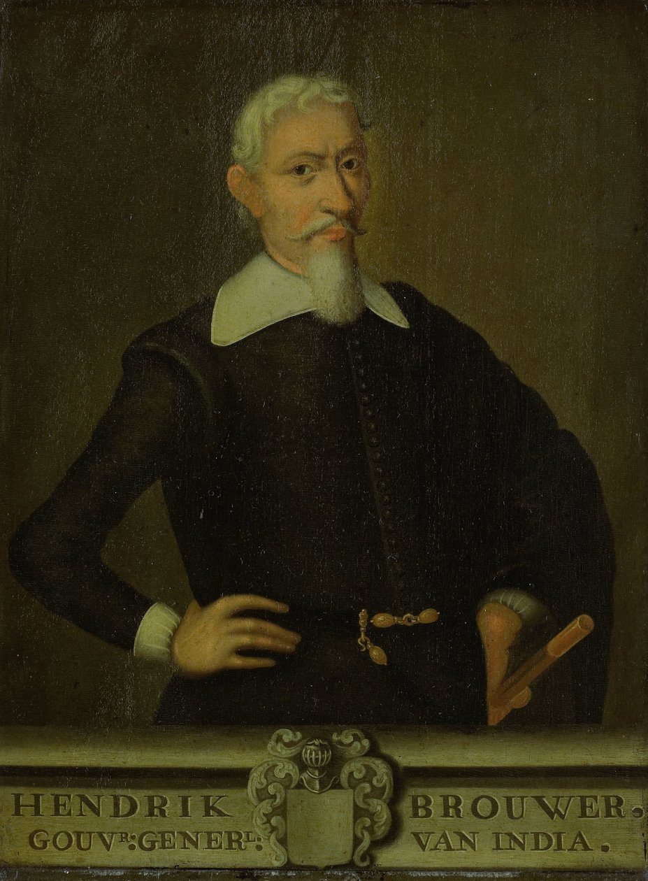 Porträtt av Hendrik Brouwer, generalguvernör i Nederländska Ostindien av anonymous (copy after)