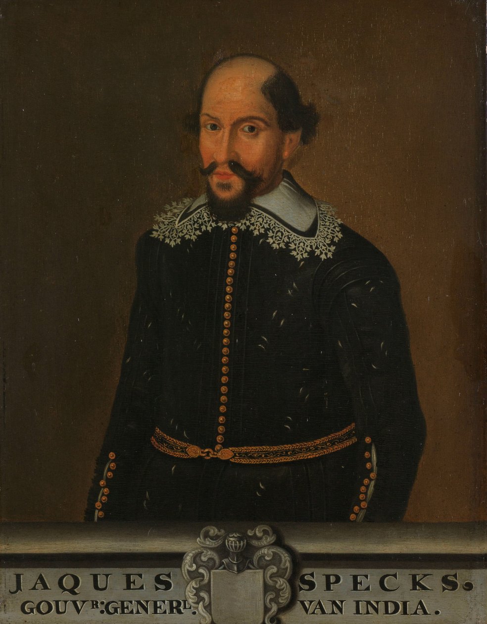 Porträtt av Jacques Specx, generalguvernör i Nederländska Ostindien av anonymous (copy after)