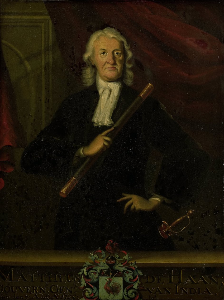Porträtt av Mattheus de Haan, generalguvernör i Nederländska Ostindien av anonymous (copy after)