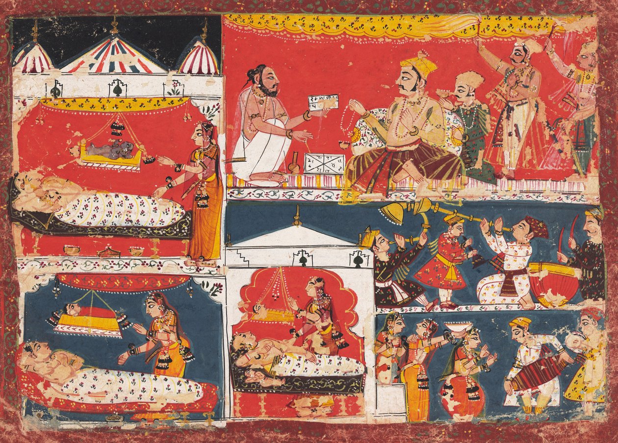 Ayodhya firar Rama och hans bröders födelse av anonymous 