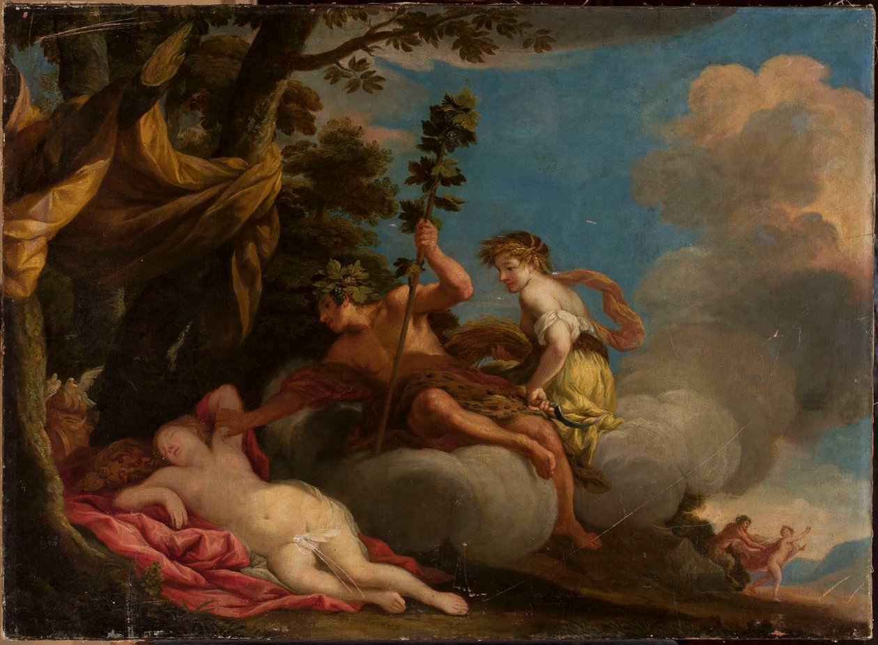 Ceres och Bacchus väcker Venus av anonymous 