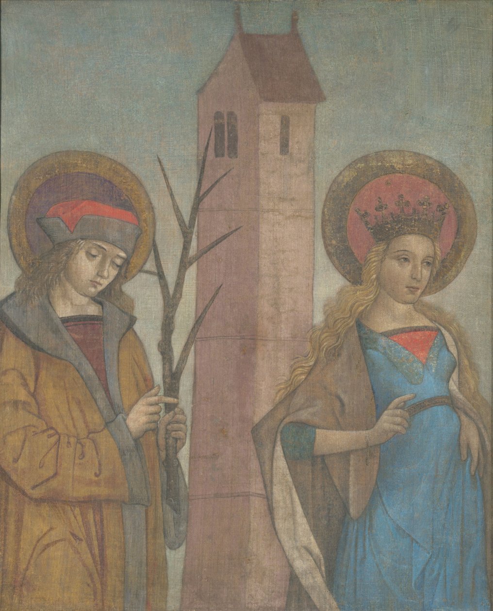 Diptyk av de heliga Achatius, Barbara, Apollonia och Sebald av anonymous 