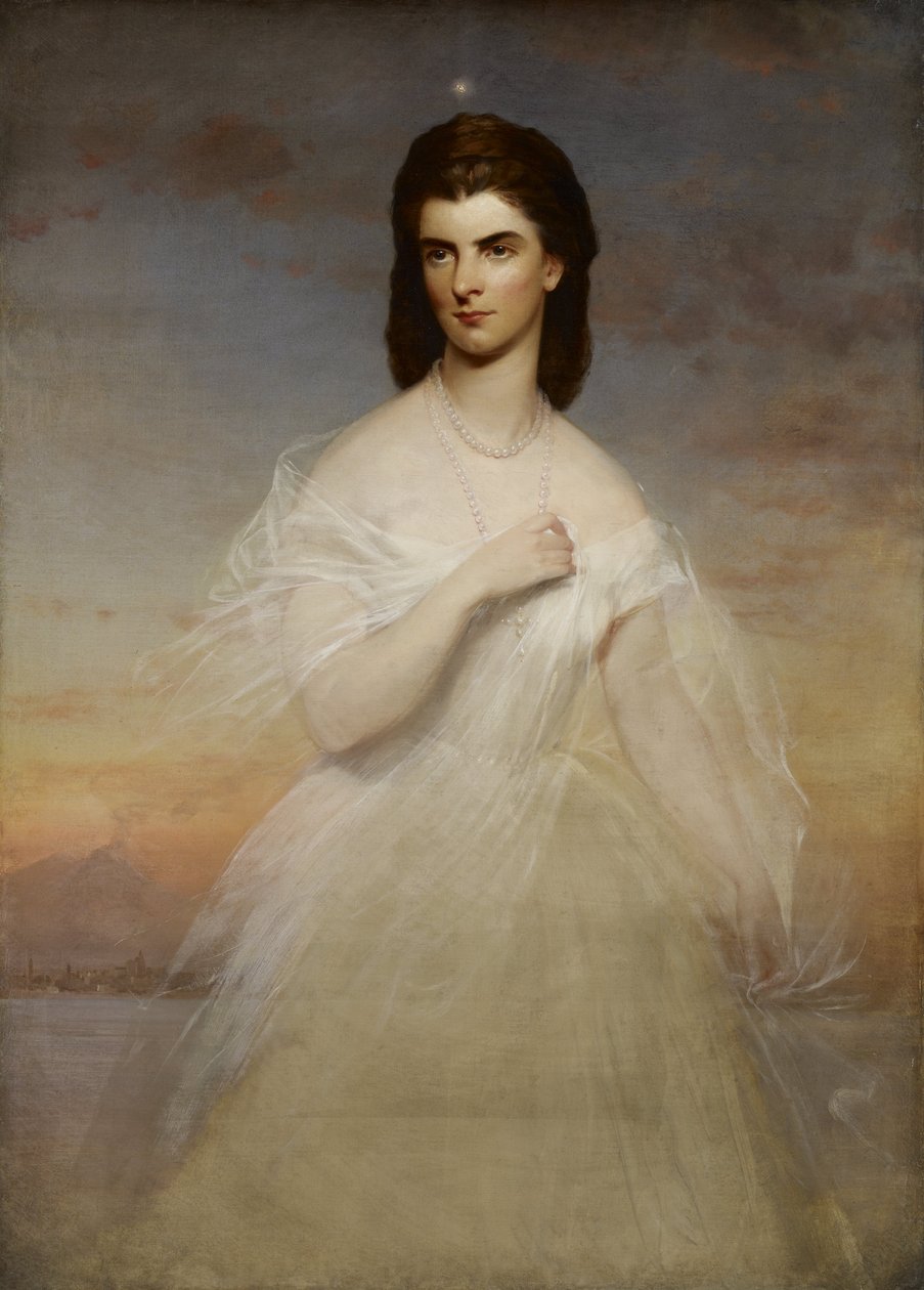 Portrait of Queen Maria Sophia of Naples av Franz Xaver Winterhalter