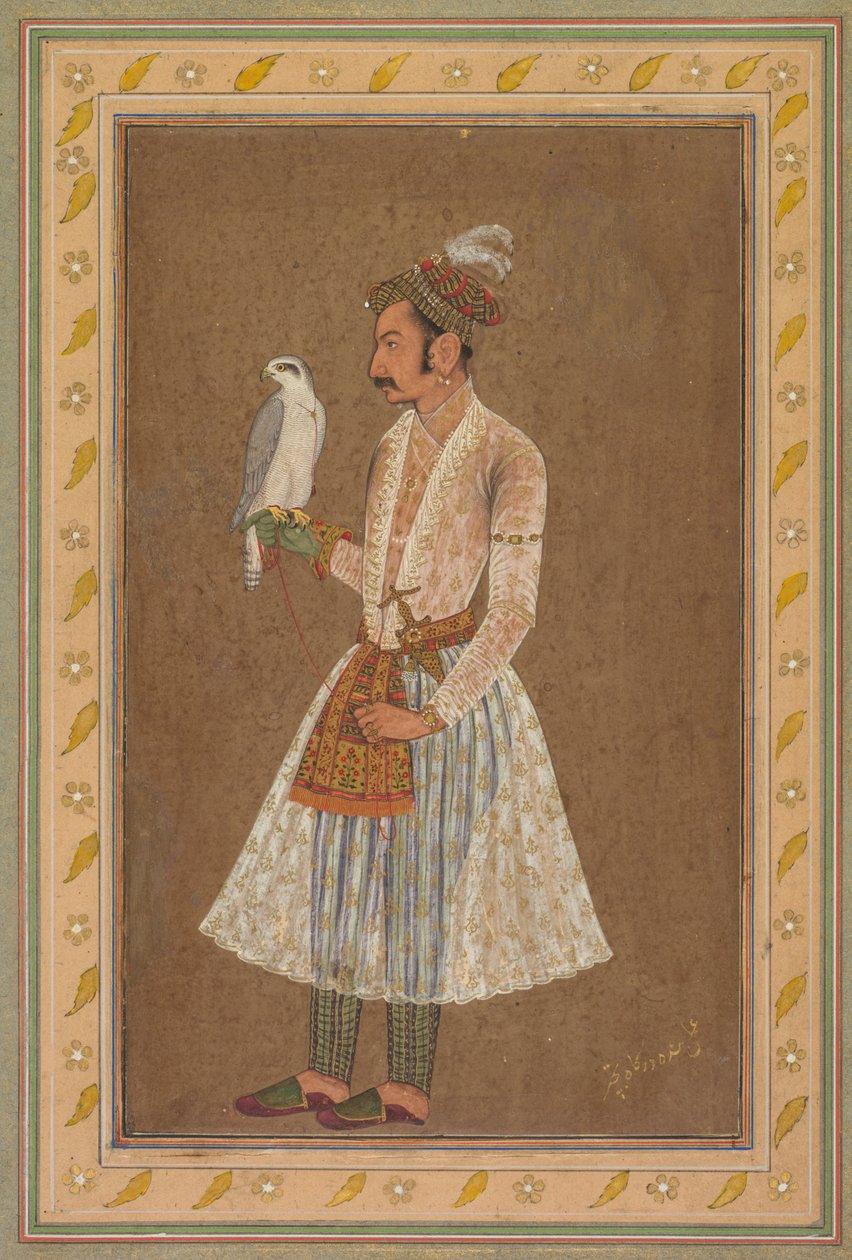 Porträtt av Raja Jagat Singh av Nurpur (regerade 1618-46) av attributed to Bichitr