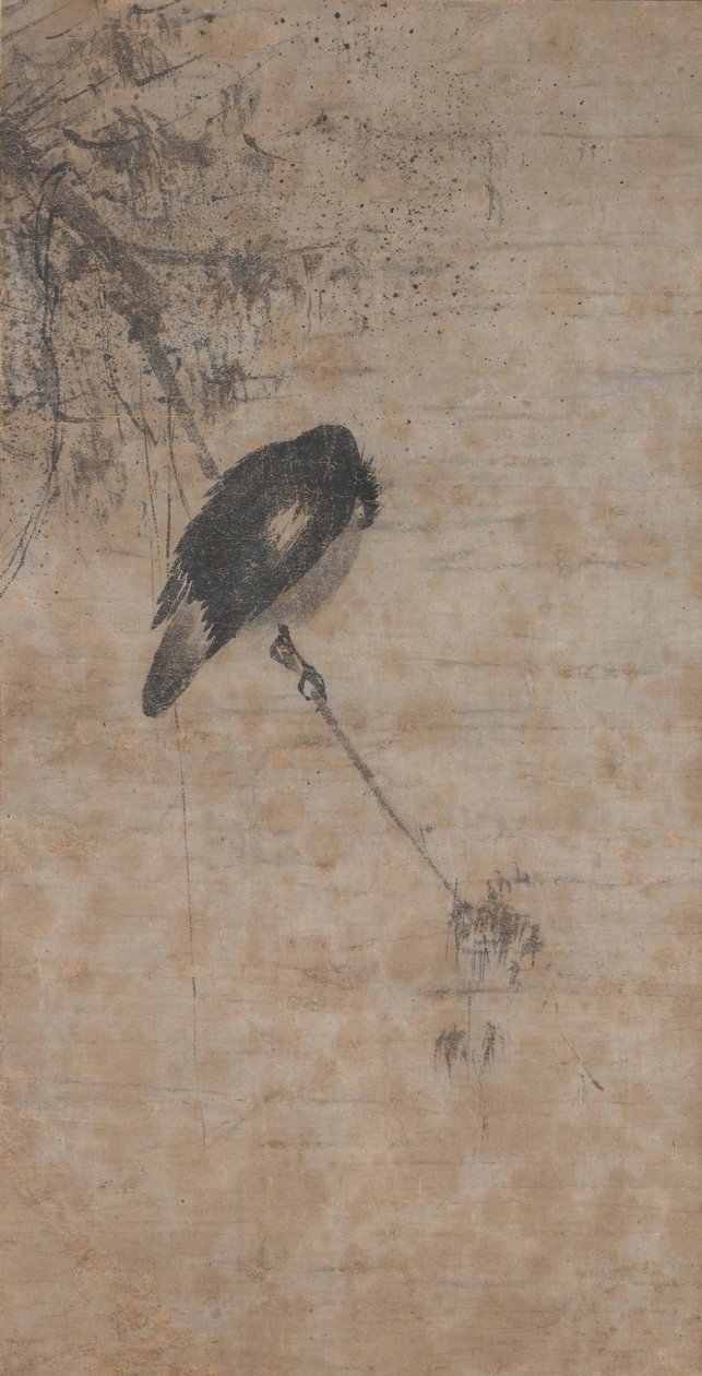Willow och skata av attributed to Fachang Muqi