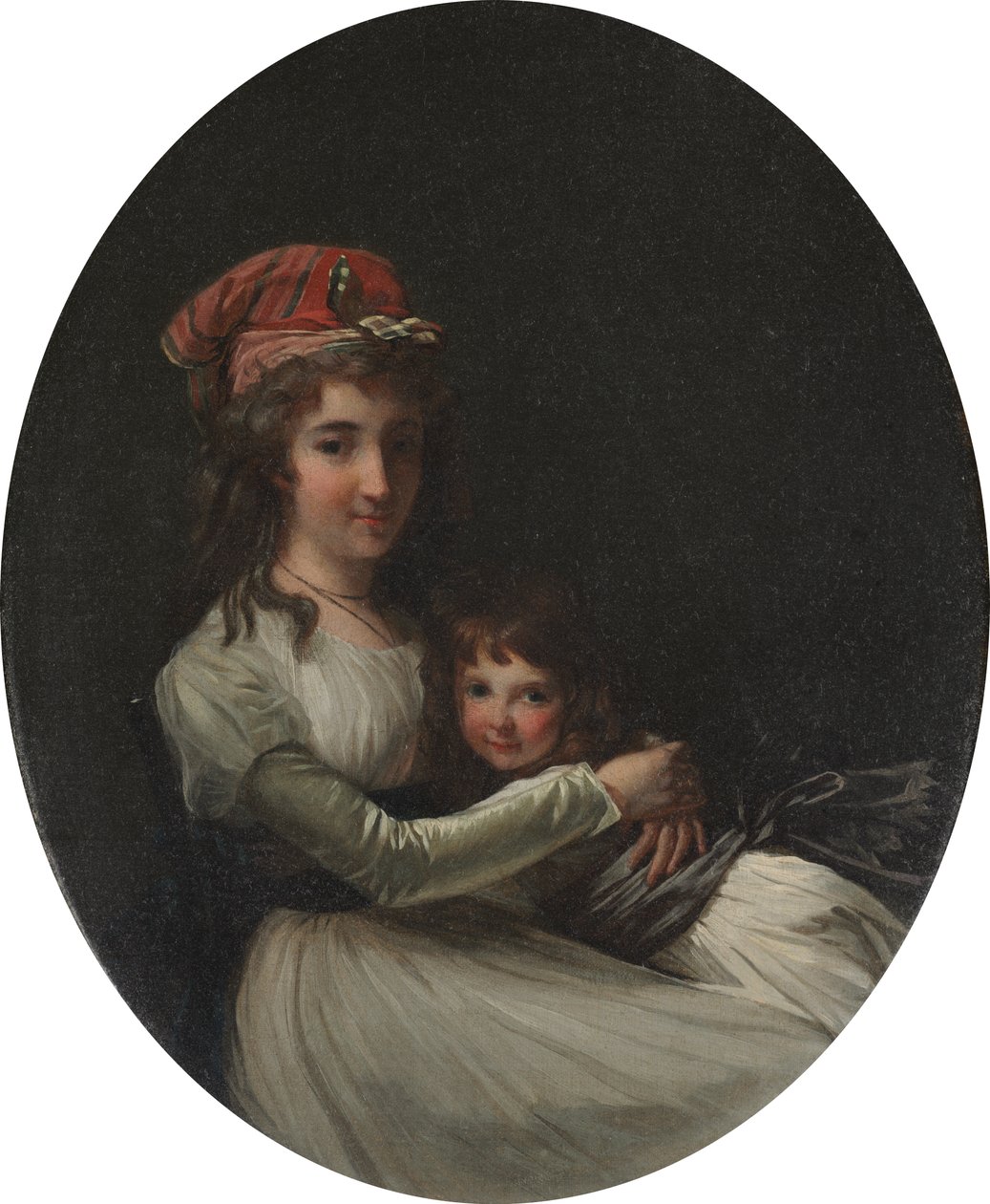 Porträtt av en mor och en dotter av attributed to Henri Pierre Danloux