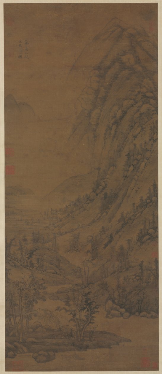 Sommarbergen (efter Dong Yuan [aktiv om annons 937-975]) av attributed to Huang Gongwang