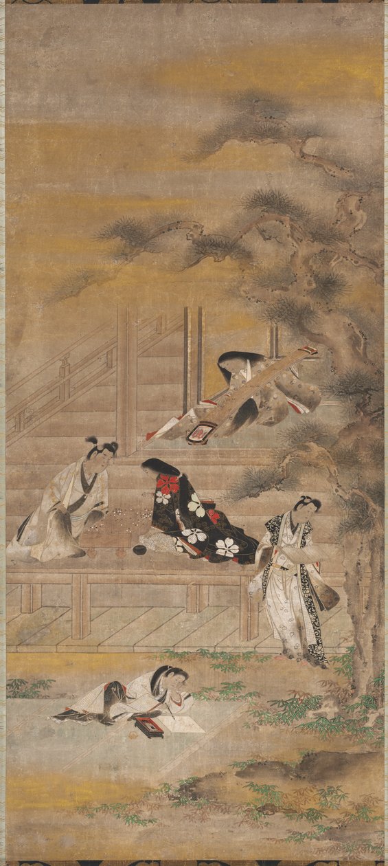 De fyra nöjena av attributed to Iwasa Matabei