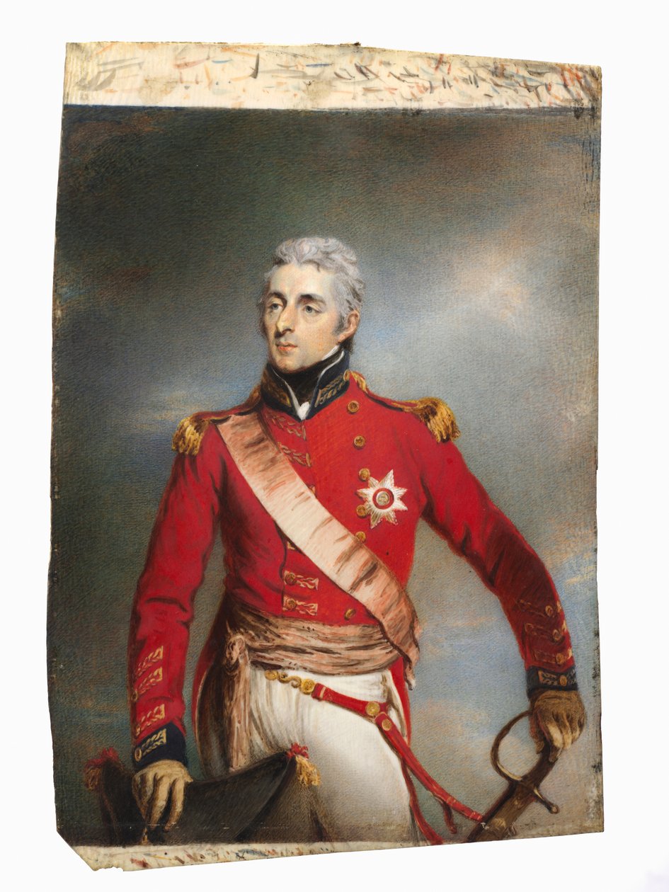 Porträtt av Arthur Wellesley, senare 1:e hertig av Wellington av attributed to John Wright
