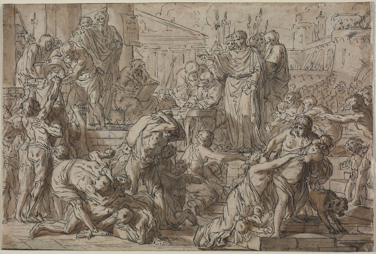 Romerskt ämne av attributed to Philibert Benoît Delarue