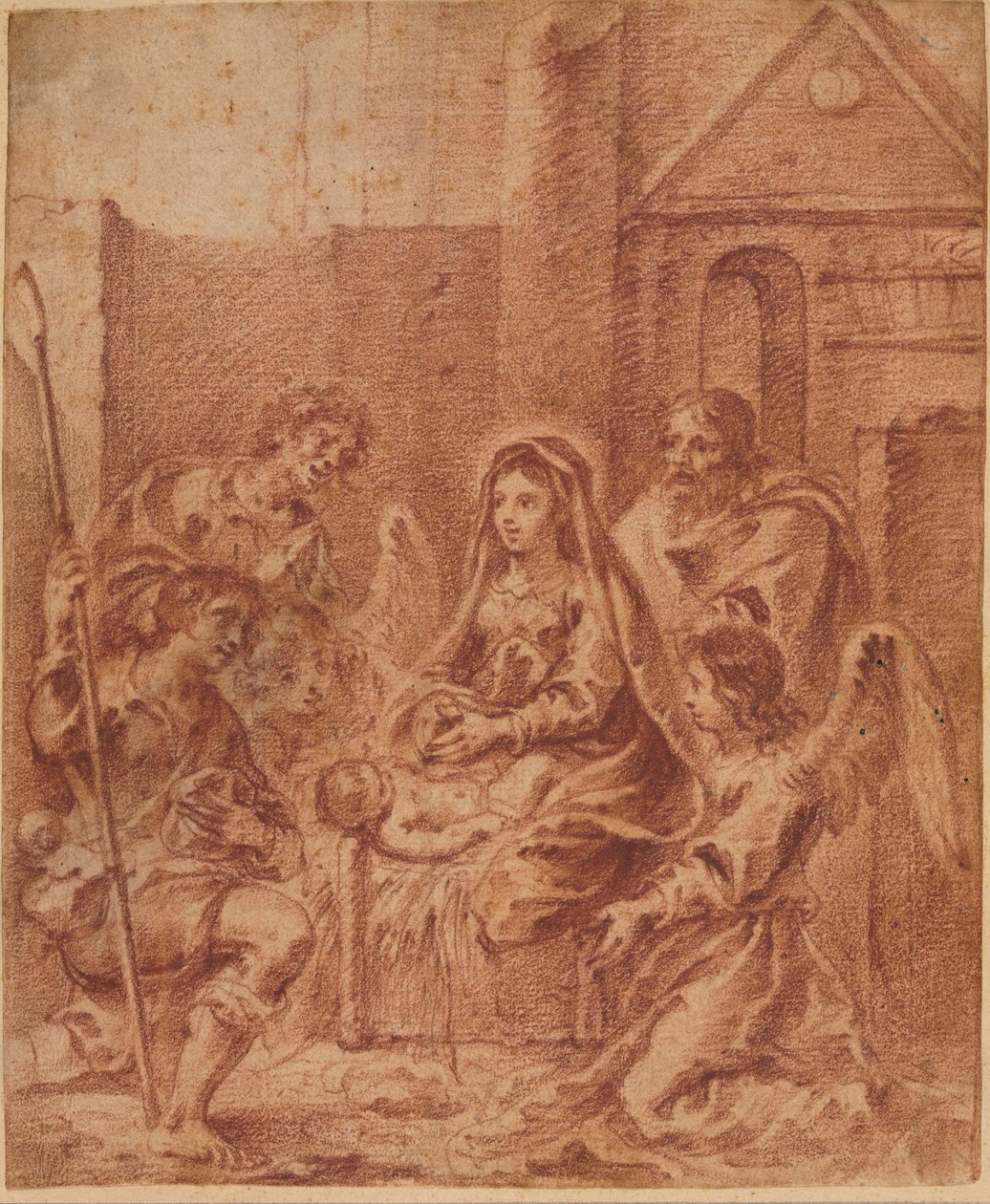 Tillbedjan av herdarna av attributed to Sur Das Gujarati