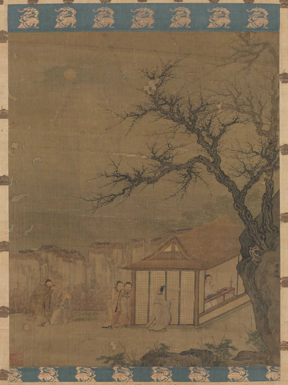 Lyssnar på Qin av attributed to Tang Yin