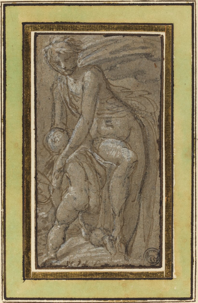 Naken med Putto av called Bertoia Jacopo Zanguidi