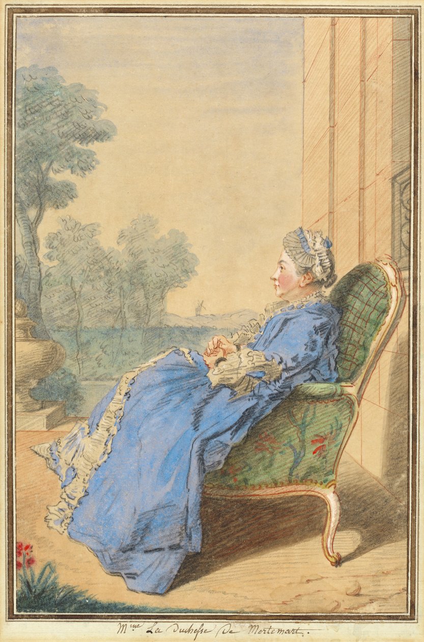Madame hertiginnan av Mortemart av called Carmontelle Louis de Carrogis