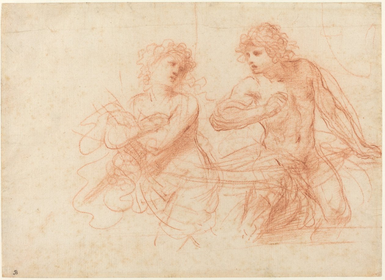 Amnon och Tamar av called Guercino Giovanni Francesco Barbieri