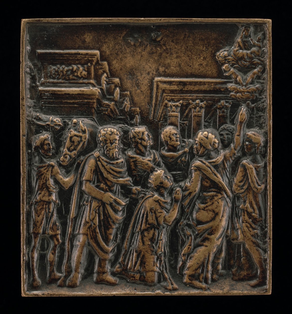 Augustus och Sibylla av called Riccio Andrea Briosco