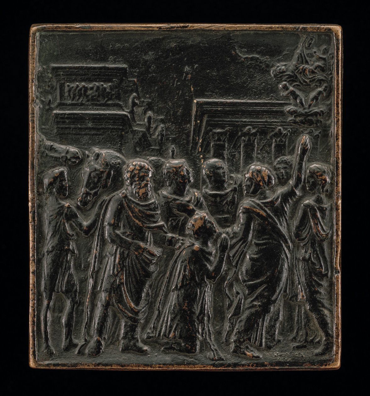 Augustus och Sibylla av called Riccio Andrea Briosco