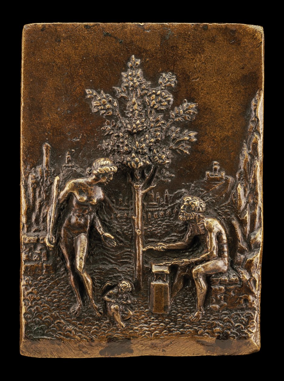 Venus, Cupid och Vulcan av called Riccio Andrea Briosco