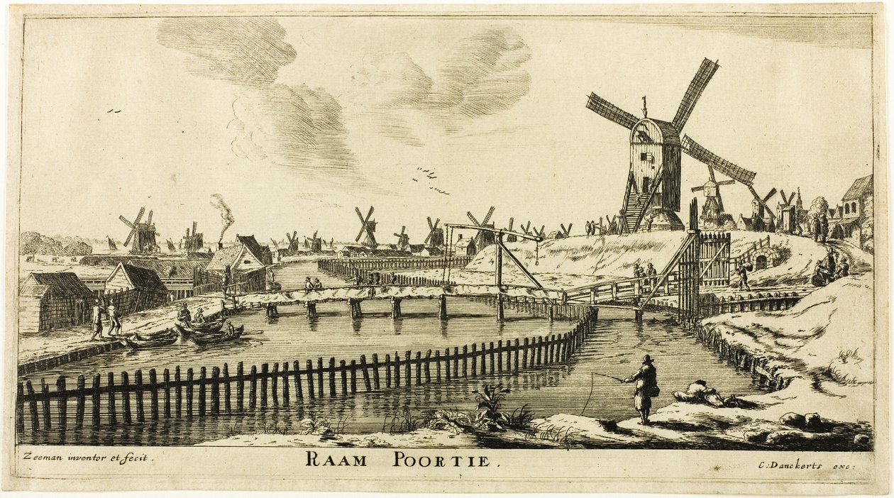 Raam Gate, från De åtta stadsportarna i Amsterdam av called Zeeman Reinier Nooms