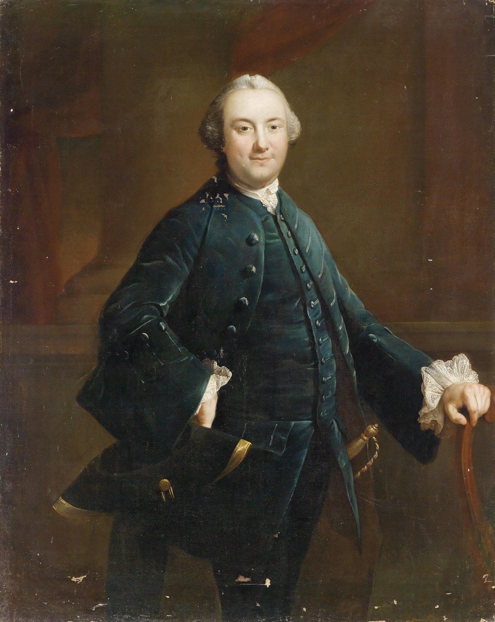 Bildnis eines eleganten Herrn av circle of Pompeo Girolamo Batoni