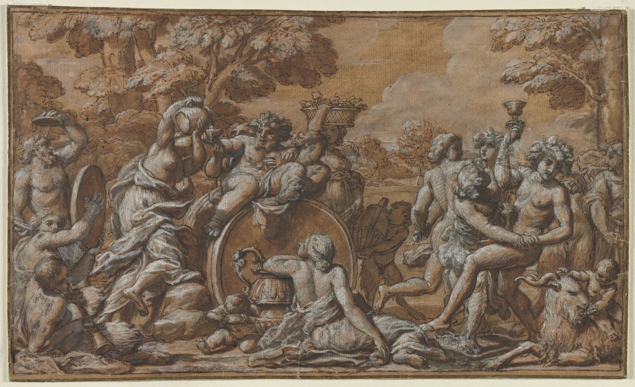 bacchanal av circle of Pietro da Cortona