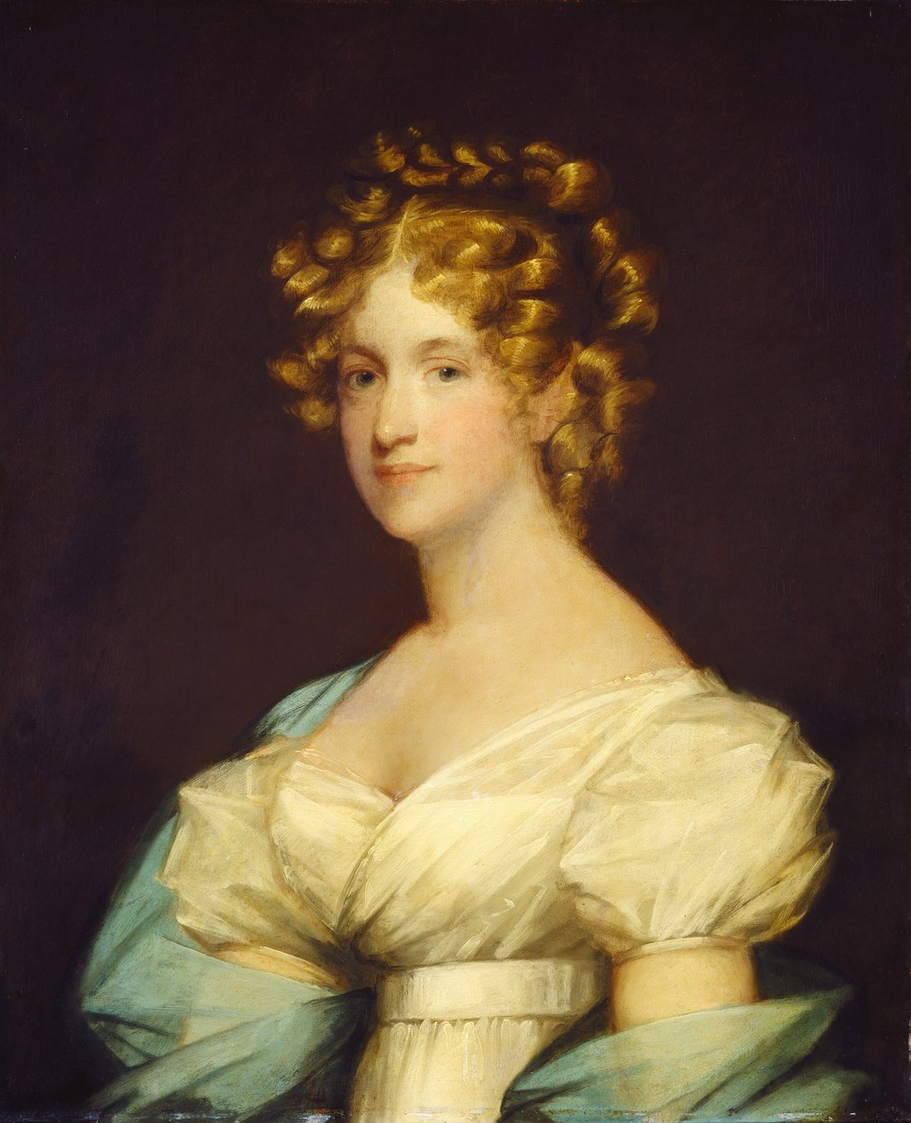 Charlotte Morton Dexter (Mrs Andrew Dexter) av completed by an unknown artist Gilbert Stuart
