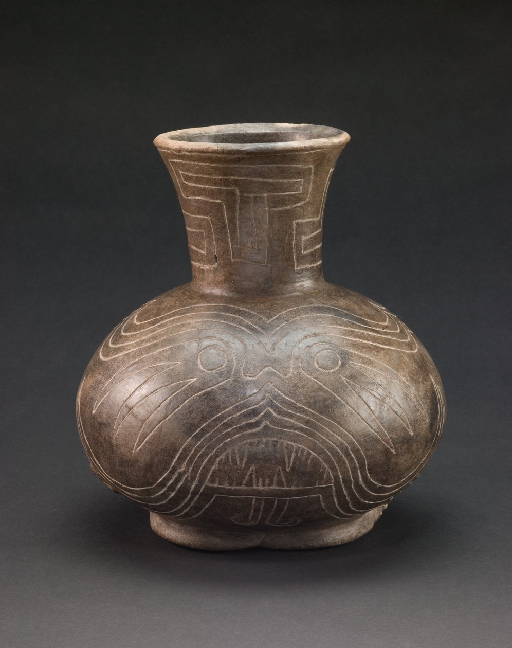 Kärl med inristade motiv, ca 1400-1600 (keramik) av culture Mississippian