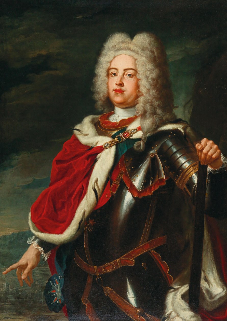 Fredrik Augustus II, kurfurste av Sachsen och blivande kung Augustus III av Polen som kronprins. av Ádam Mányoki