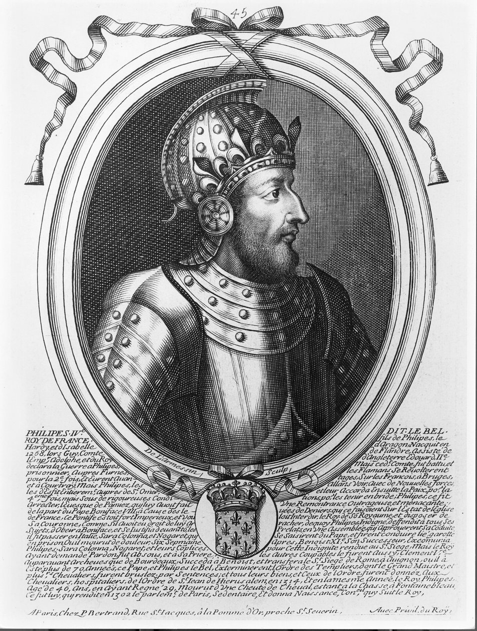 Philip IV the Fair (1268-1314) Kung av Frankrike, från 