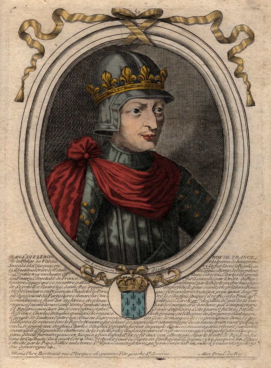 Porträtt av Johannes II den gode (1319-1364), Frankrikes kung - Porträtt av Johannes II, 