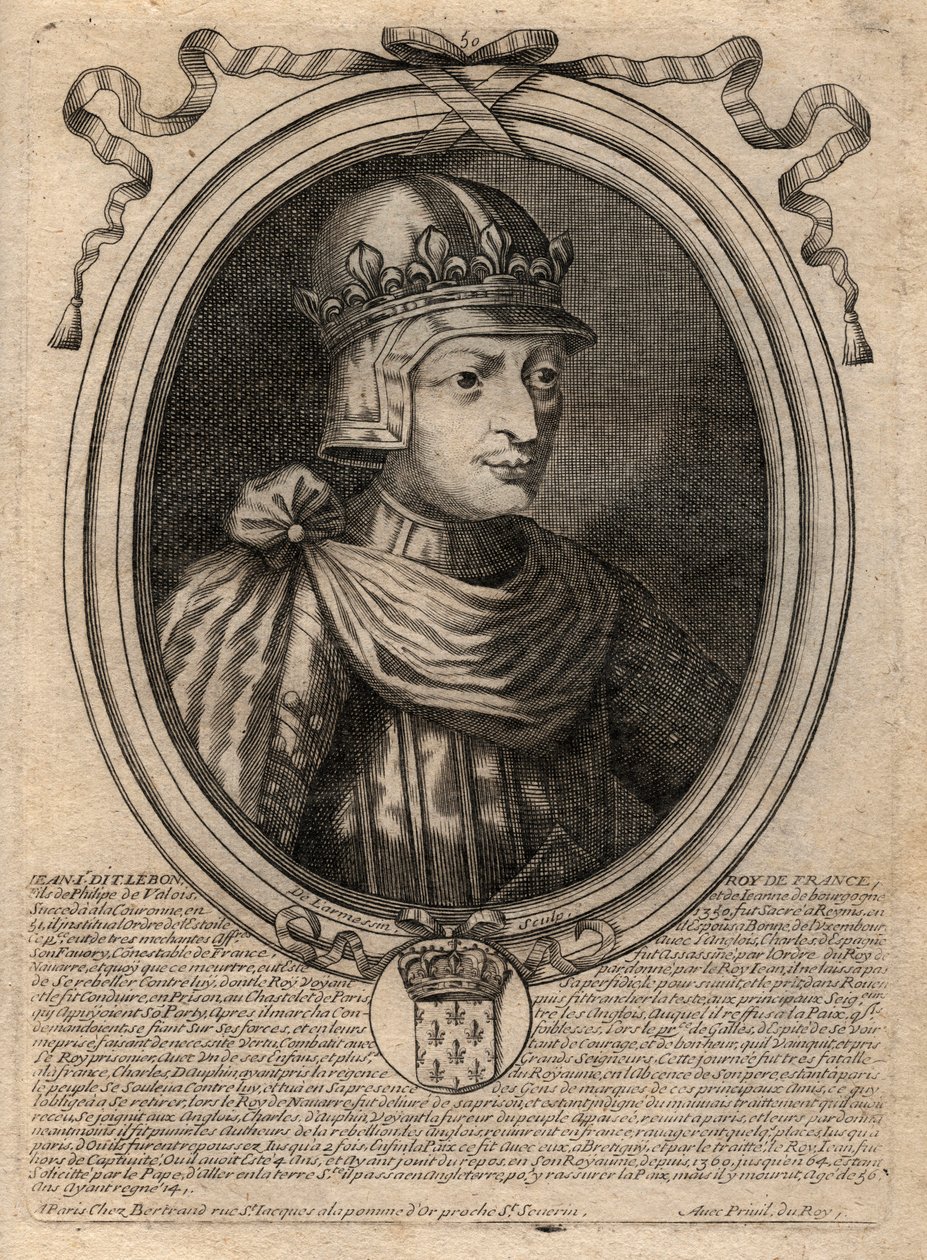 Porträtt av Johannes II den gode (1319-1364), Frankrikes kung - Porträtt av Johannes II, 