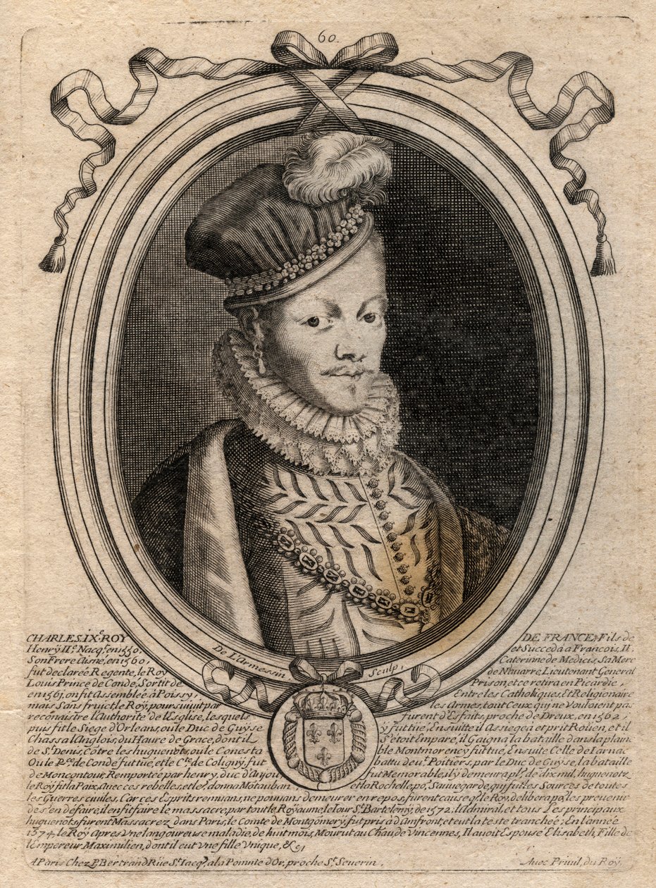 Porträtt av kung Ludvig XII (1462-1515) - Porträtt av Ludvig XII av Frankrike (1462-1515), kung av Frankrike - gravyr från 