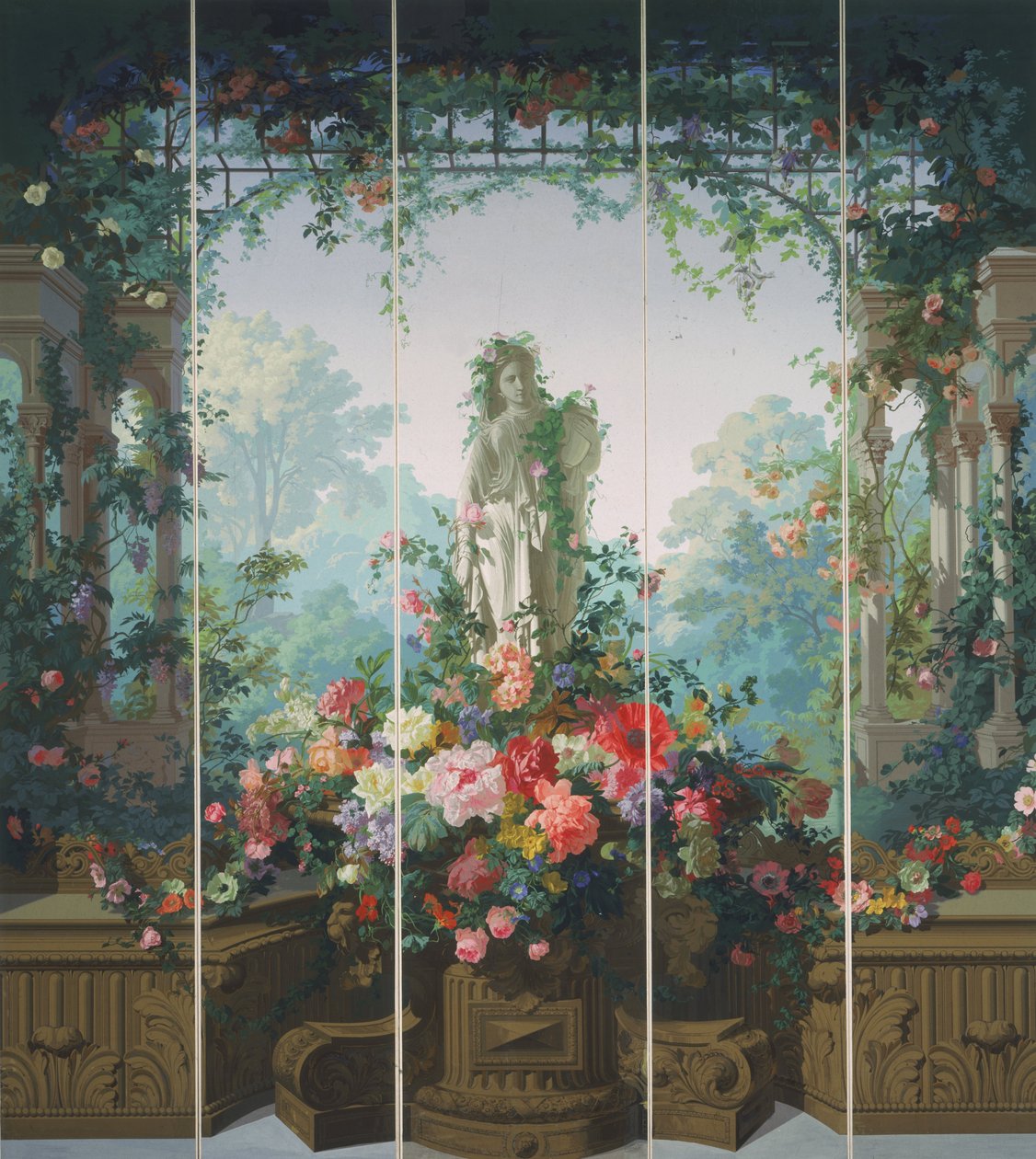 Garden of Armida Wallpaper av Édouard Muller (called Rosenmuller)