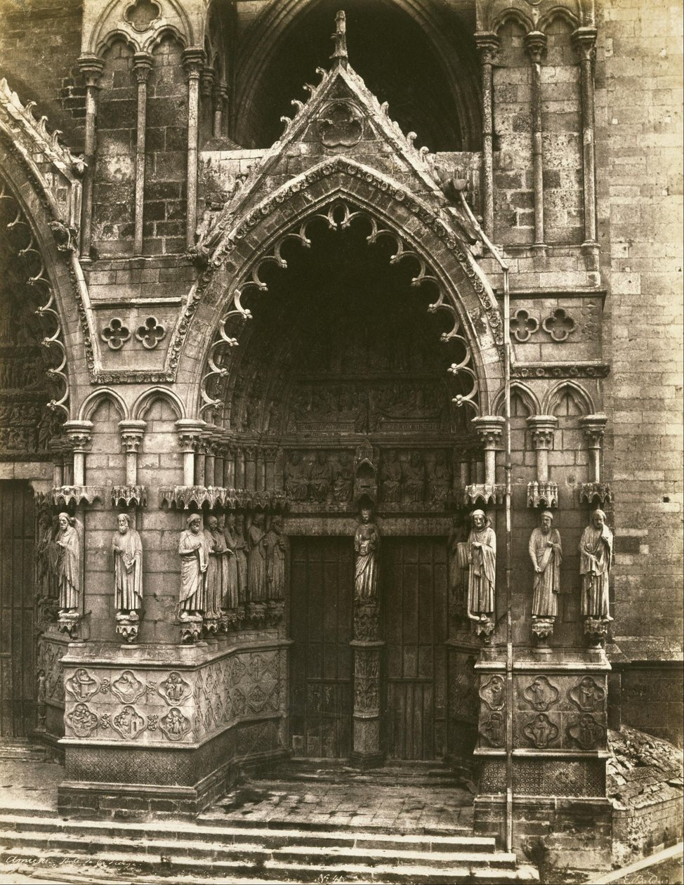 Amiens katedral (Virgin of Door) av Edouard Denis Baldus
