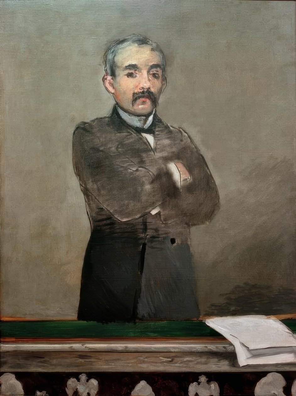 Porträtt av Clemenceau av Édouard Manet
