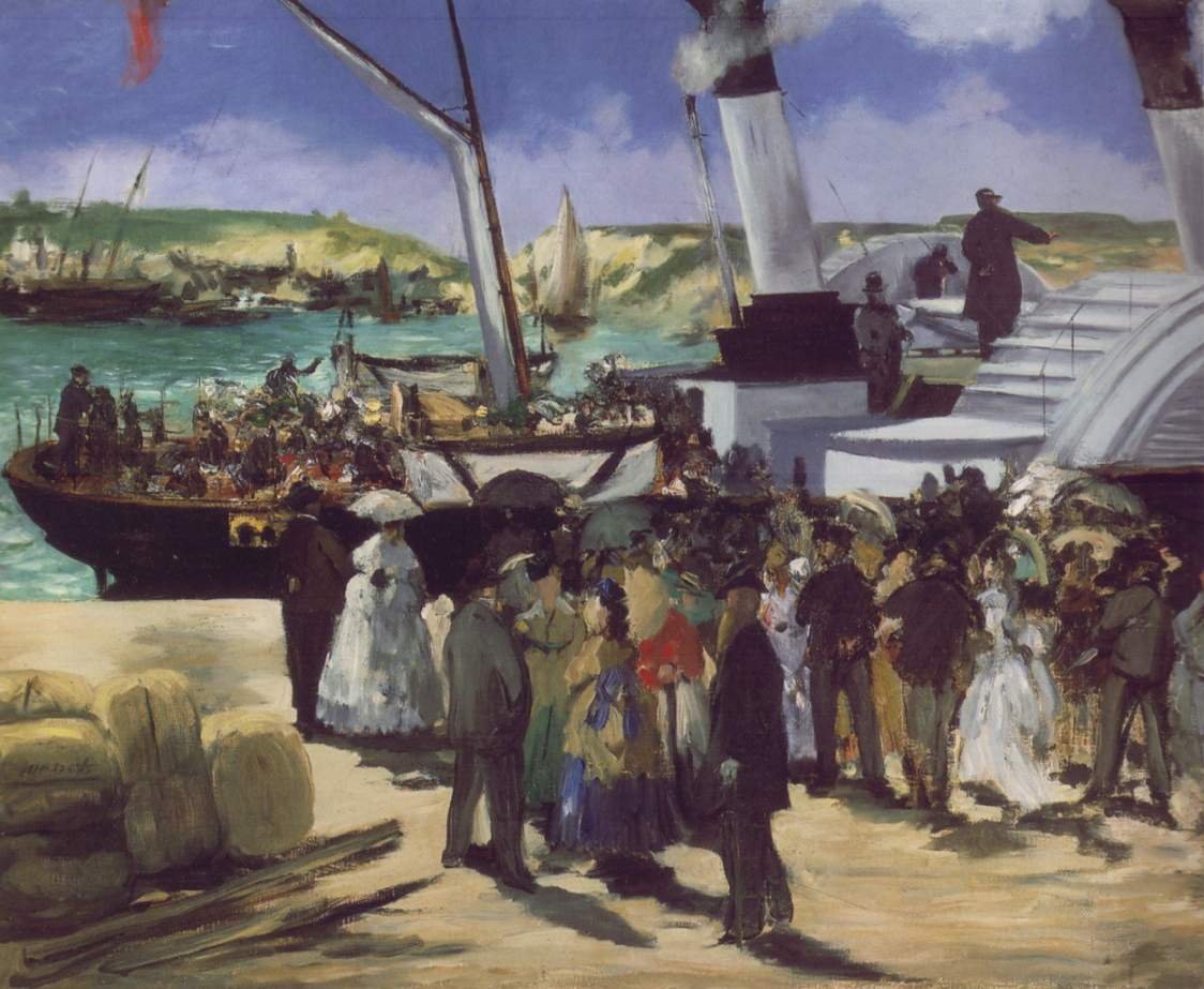 Folkstone-båtens avgång av Édouard Manet
