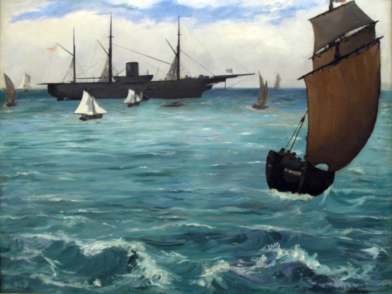 Die Kearsarge bei Boulogne av Édouard Manet