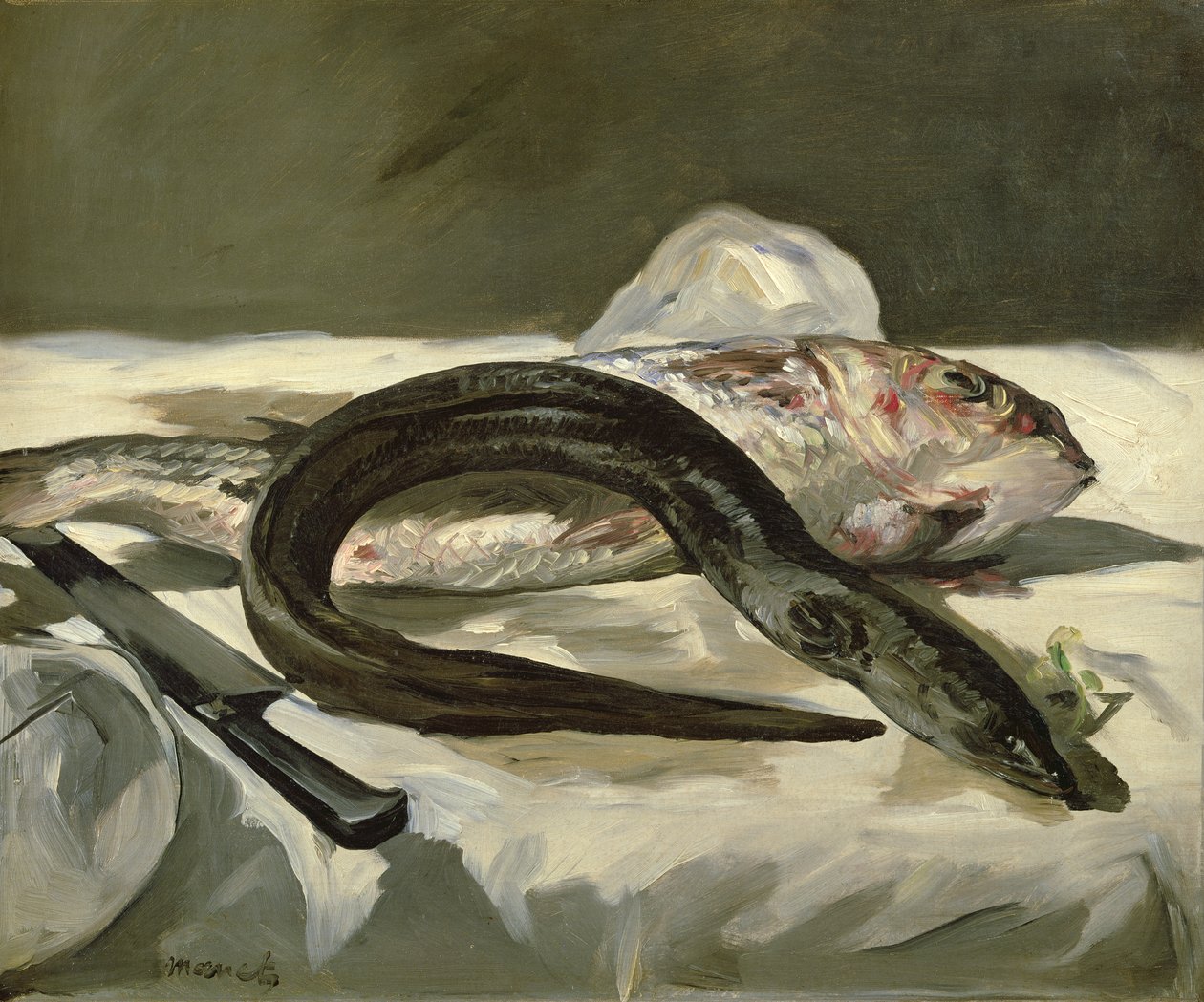 Tuna ma Mullet Mullet, 1864 swed av Édouard Manet