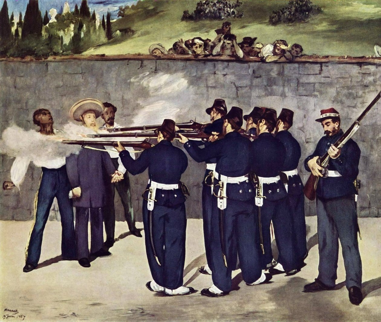 Erschießung Kaiser Maximilians von Mexiko av Édouard Manet