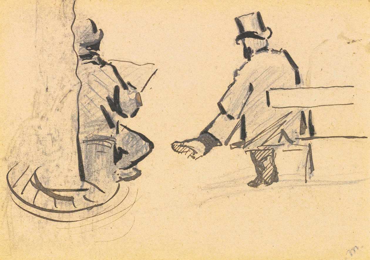 Homme sur un banc av Édouard Manet