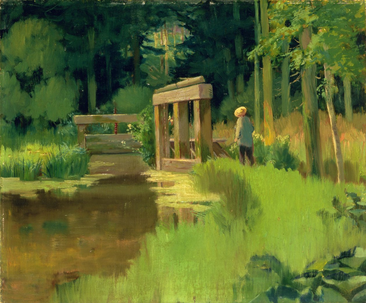I en park av Édouard Manet