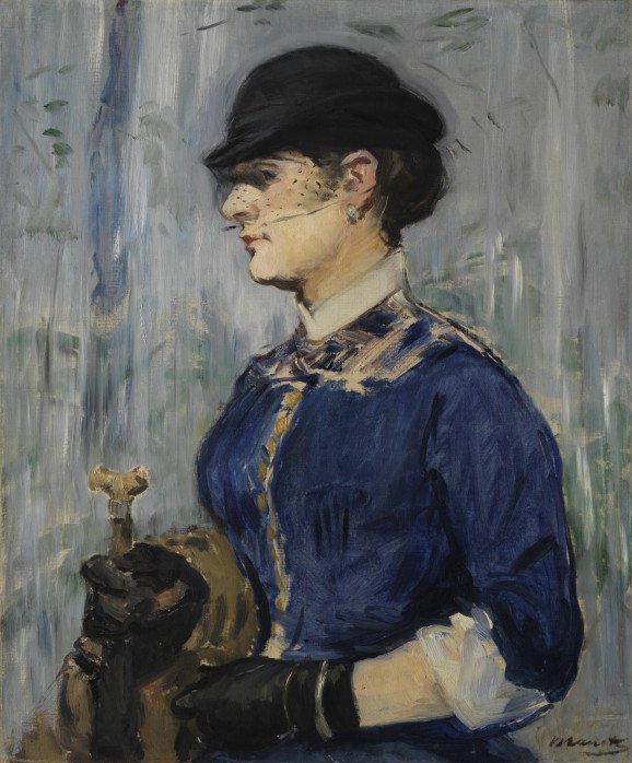 Jeune Femme au Chapeau Rond av Édouard Manet