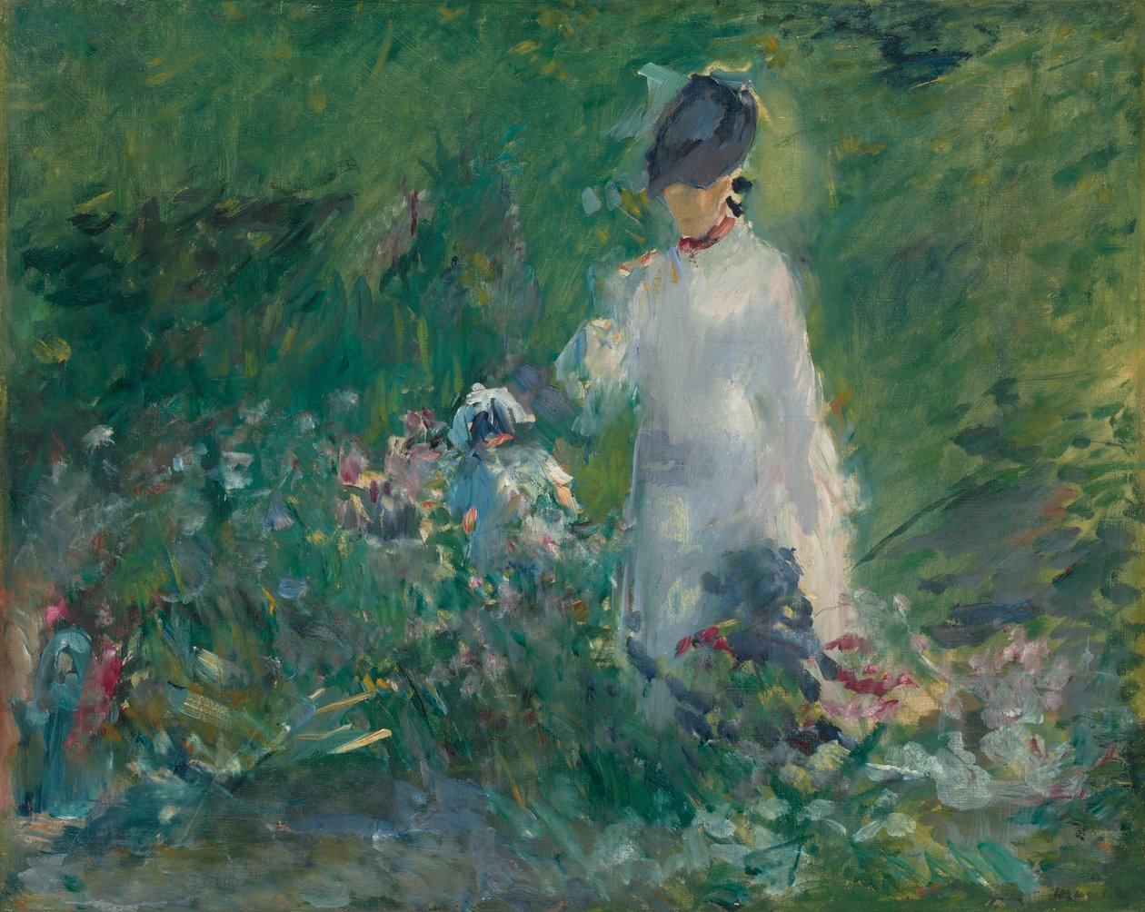 Jeune femme dans les fleurs av Édouard Manet
