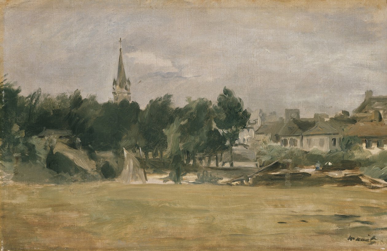 Landskap med en bykyrka, 1800-talet av Édouard Manet