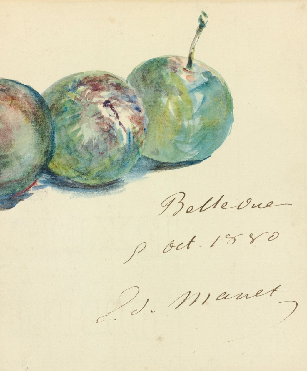 Lettre  av Édouard Manet